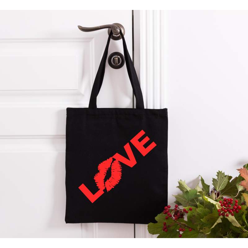 Czarna Torba bawełniana LOVE 