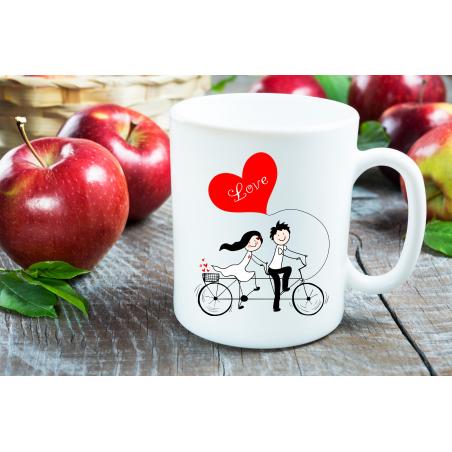 Kubek Love on a bicycle