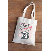 Torba bawełniana ecri I love you like crazy