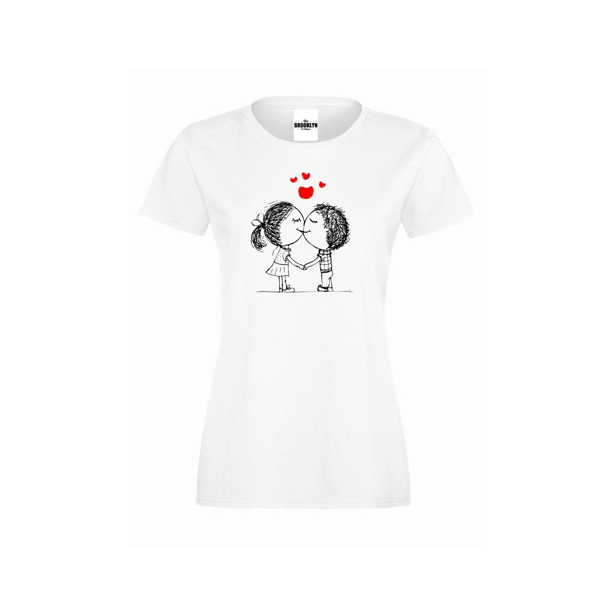 T-shirt lady slim DTG Sweet Kiss