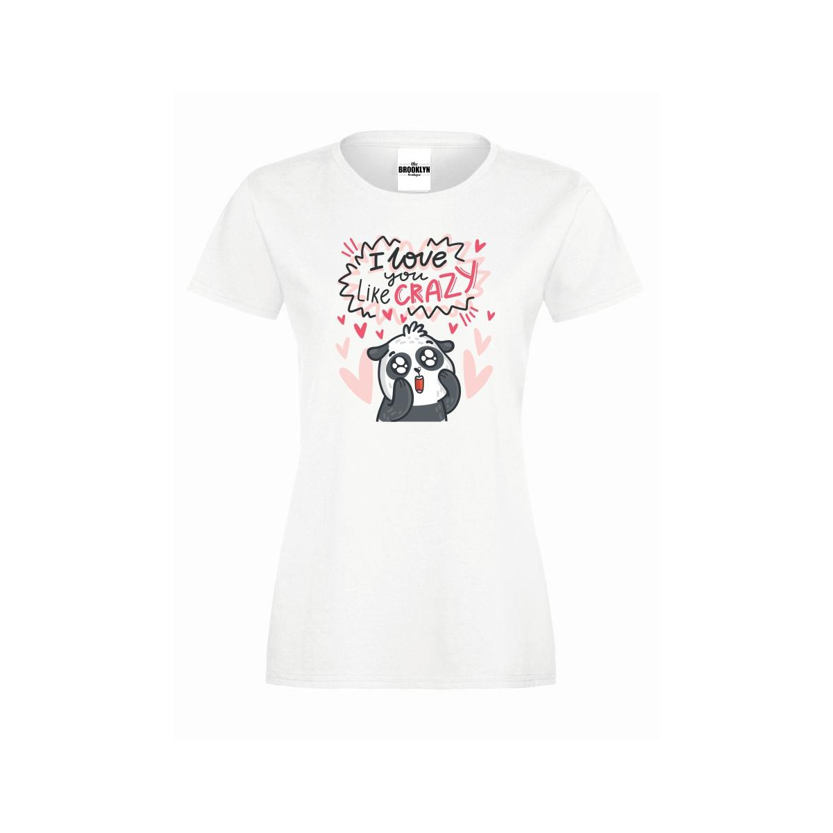 T-shirt lady slim DTG I love you like crazy