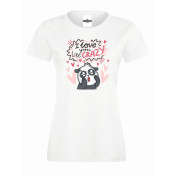T-shirt lady slim DTG I love you like crazy