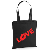 Czarna Torba bawełniana LOVE 