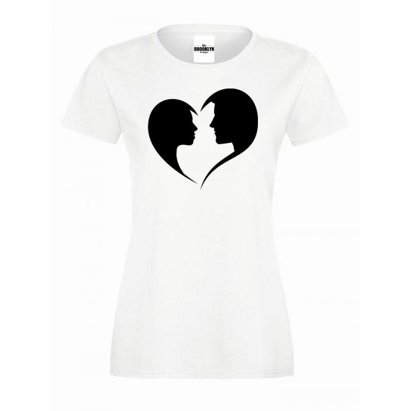 T-shirt lady Faces in a heart