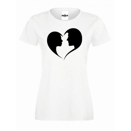 T-shirt lady Faces in a heart