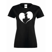 T-shirt lady Faces in a heart