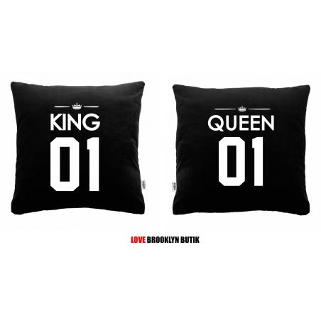 Poduszki czarne King 01 & Queen 01