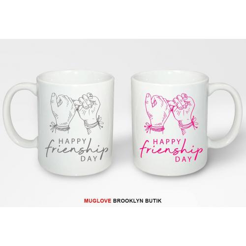 Kubek z nadrukiem Happy frienship day 2 sztuki