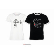 T-shirt DLA PAR 2 SZT ATTRACTION BOY napis z przodu