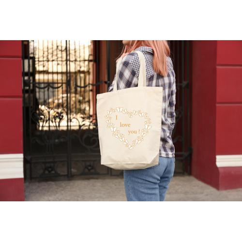 Torba bawełniana ecri I love you 3