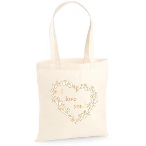 Torba bawełniana ecri I love you 3