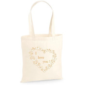Torba bawełniana ecri I love you 3