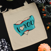 Torba bawełniana ecri I love you