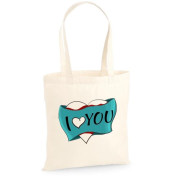 Torba bawełniana ecri I love you