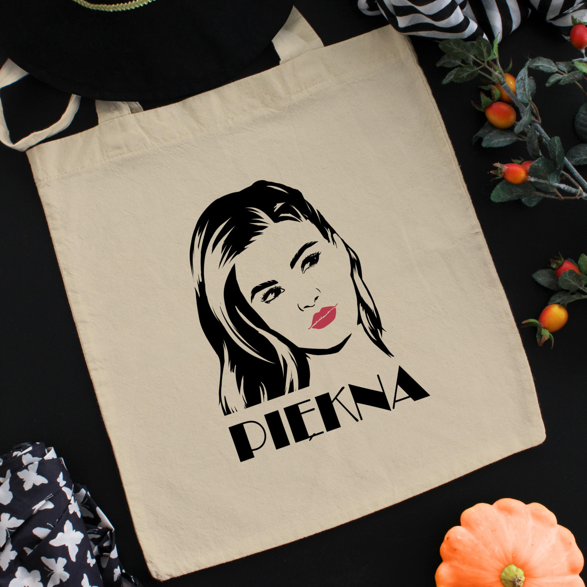 Torba bawełniana ecri Piękna