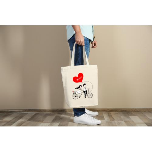 Torba bawełniana ecri Love On A Bicycle