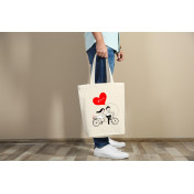Torba bawełniana ecri Love On A Bicycle