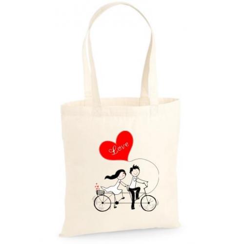 Torba bawełniana ecri Love On A Bicycle