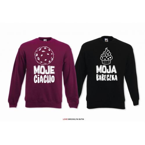 DLA PAR 2 SZT MOJA babeczka MOJA ciacho napis z przodu