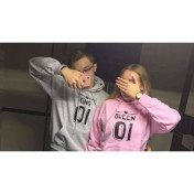 Bluza z kapturem DLA PAR 2 SZT QUEEN & KING  TOGETHER