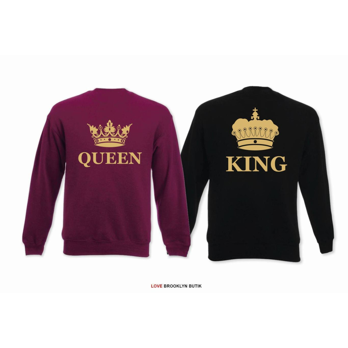 Bluza z kapturem DLA PAR 2 SZT QUEEN 01 & KING 01 GOLD