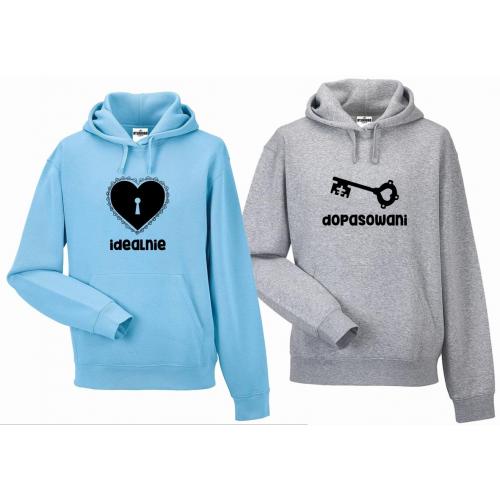 bluza z kapturem dla par Idealnie Dopasowani