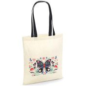 Torba bawełniana ecri butterfly with birds