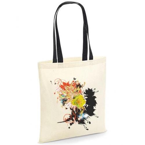 Torba bawełniana ecri kwiaty