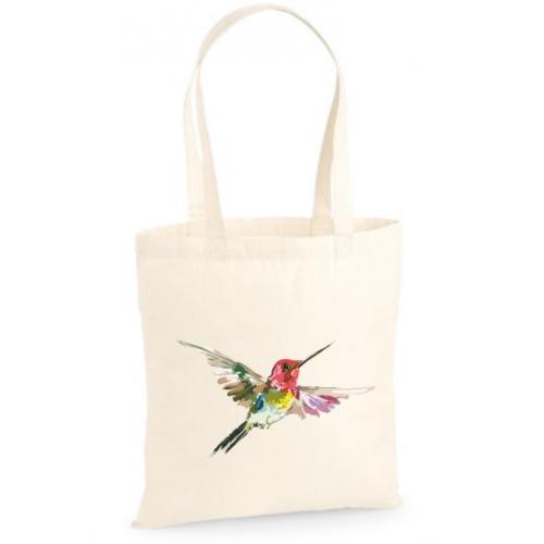 Torba bawełniana ecri colorful humming-bird