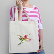 Torba bawełniana ecri colorful humming-bird
