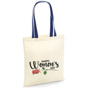 Torba bawełniana happy women's day with rose kolorowe