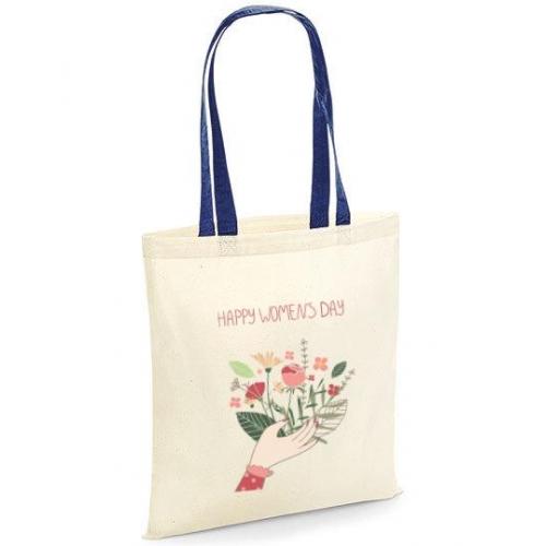 Torba bawełniana  happy women's day hand kolorowe