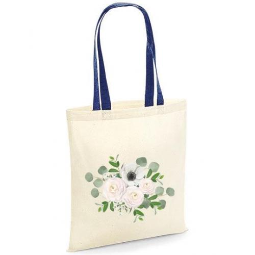 Torba bawełniana white roses kolorowe