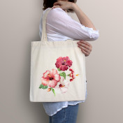 Torba bawełniana ecri hibiscus