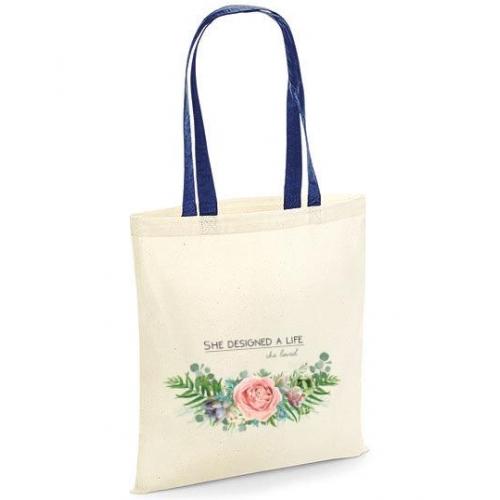 Torba bawełniana she designed a life kolorowe