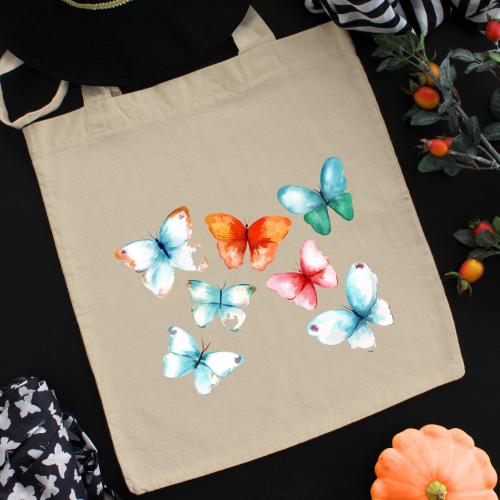 Torba bawełniana ecri motylki