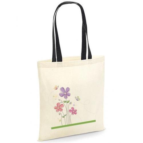 Torba bawełniana kwiatuszki kolorowe