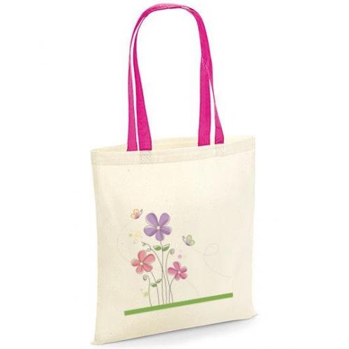 Torba bawełniana kwiatuszki kolorowe