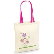 Torba bawełniana kwiatuszki kolorowe