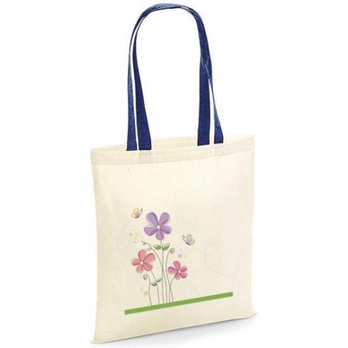 Torba bawełniana kwiatuszki kolorowe