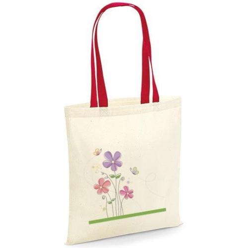 Torba bawełniana kwiatuszki kolorowe