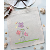 Torba bawełniana ecri kwiatuszki
