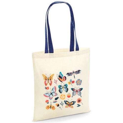 Torba bawełniana kolorowe motylki kolor