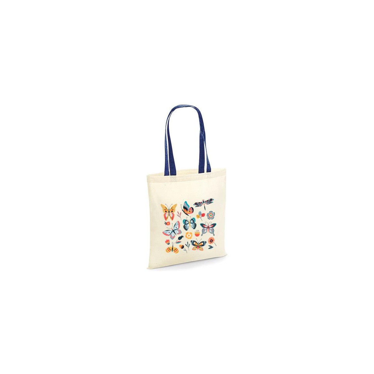 Torba bawełniana kolorowe motylki kolor