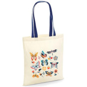 Torba bawełniana kolorowe motylki kolor