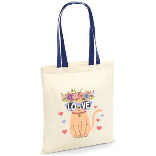 Torba bawełniana cat love kolor