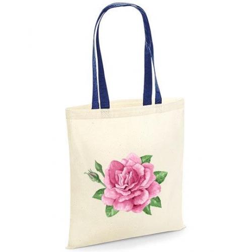 Torba bawełniana pink flower kolor