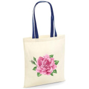 Torba bawełniana pink flower kolor