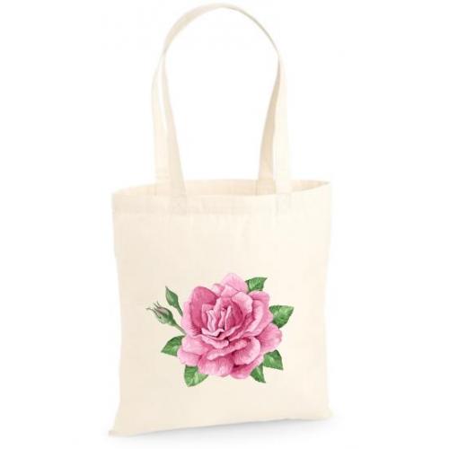 Torba bawełniana ecri pink flower