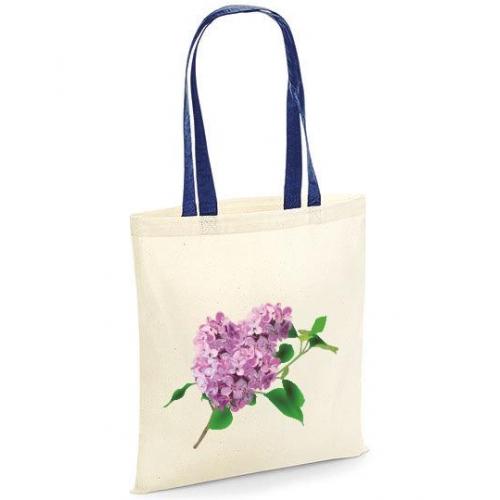 Torba bawełniana purple flower kolor